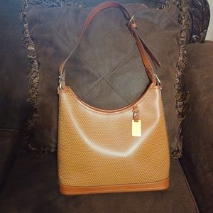 Dooney & Burke Cognac Leather Hobo Bag